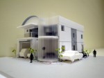 アトリウムのある家模型写真