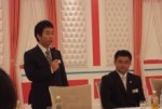 福島県倫理法人会第一回役員会にて。津隈方面長（向かって右）…