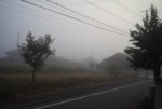 霧の福島県須賀川市。今日もいい天気になりそうです♪