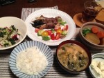 掛川食堂 エリンギとネギとからし菜の牛肉巻