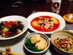 掛川食堂 鳥とレンコン、ジャガイモバジル炒め