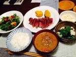 掛川食堂 醤油漬けニンニクとお肉
