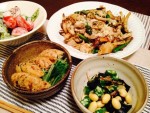 掛川食堂 鳥とキノコ満載のバジルソテー