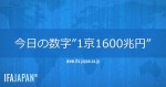 “今日の数字”「1京1600兆円」