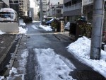 雪という災害（東京渋谷の雪どけ風景）